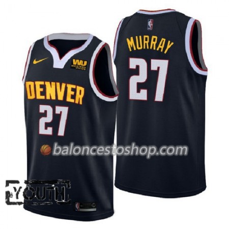 Camiseta Niños NBA Denver Nuggets Jamal Murray 27 2018-2019 Nike Navy Swingman